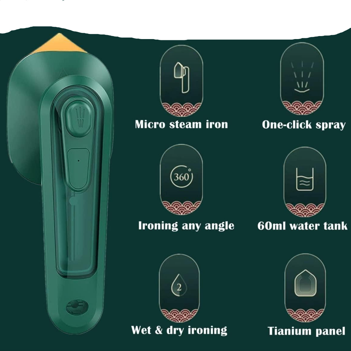 Portable Iron Travel Steamer for Clothes Mini Handheld Press Support Dry And Wet Ironing Small Size Irons Suitable for Outing & Home