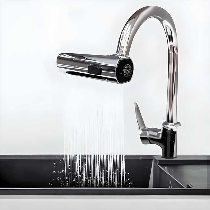 3 in 1 360* Waterfall Kitchen Faucet, Touch Faucet, Extender for Kitchen Sink